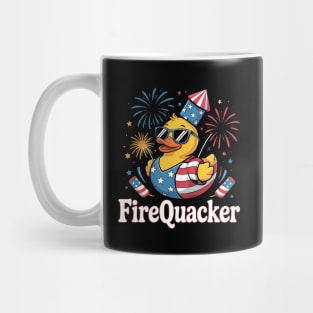 4th of July Duck Firequacker Patriotic Fourth of July Funny Mug